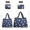Wrapables Large & Small Foldable Tote Nylon Reusable Grocery Bags, Set of 2